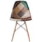 Fabulaxe Chair with Leather and Suede Like Tones with Wooden Legs QI004326 - alternate 2